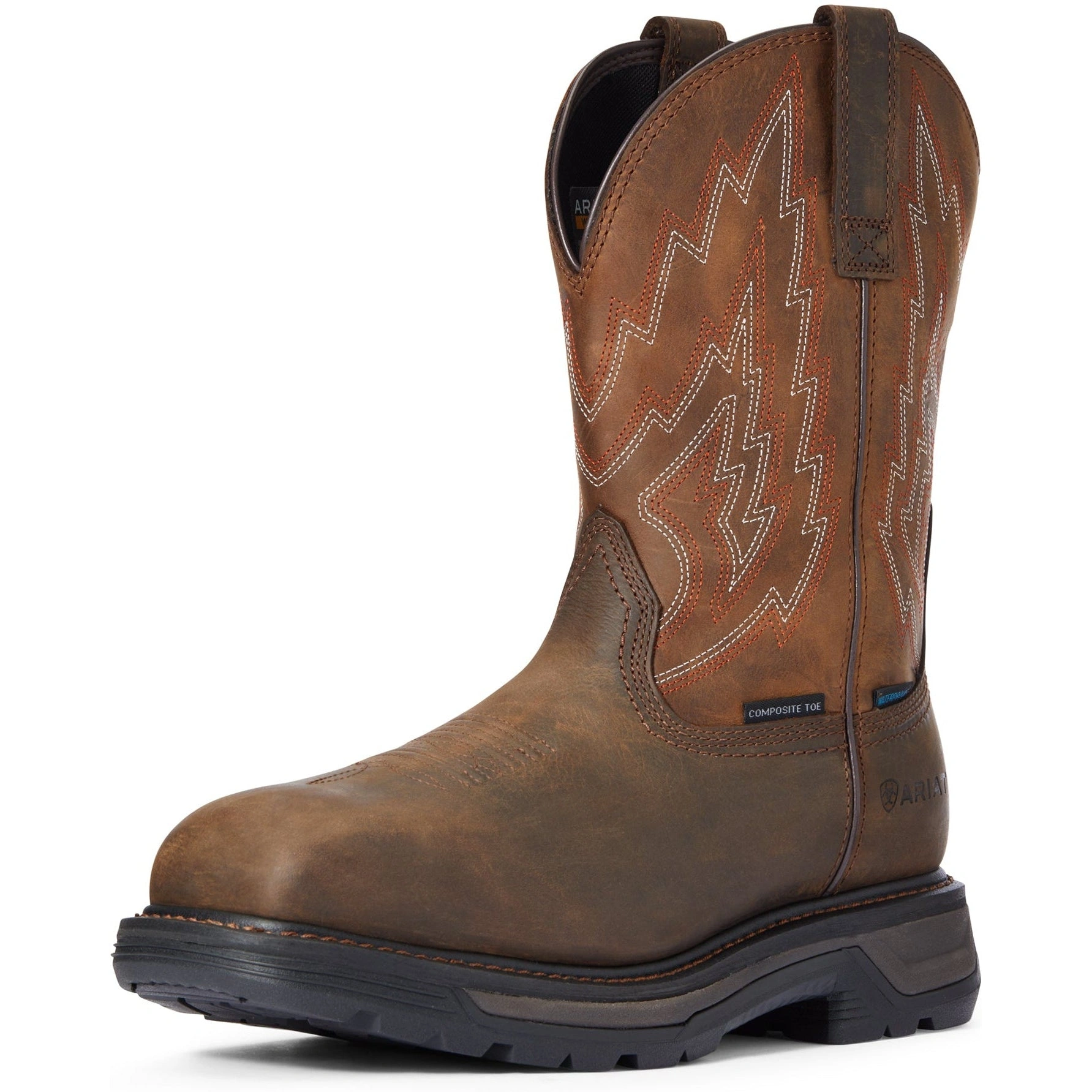 Ariat Big Rig: Bota Vaquera Impermeable con Punta de Composite, Marrón, para el Hombre Trabajador. ¡Lista para la Aventura!