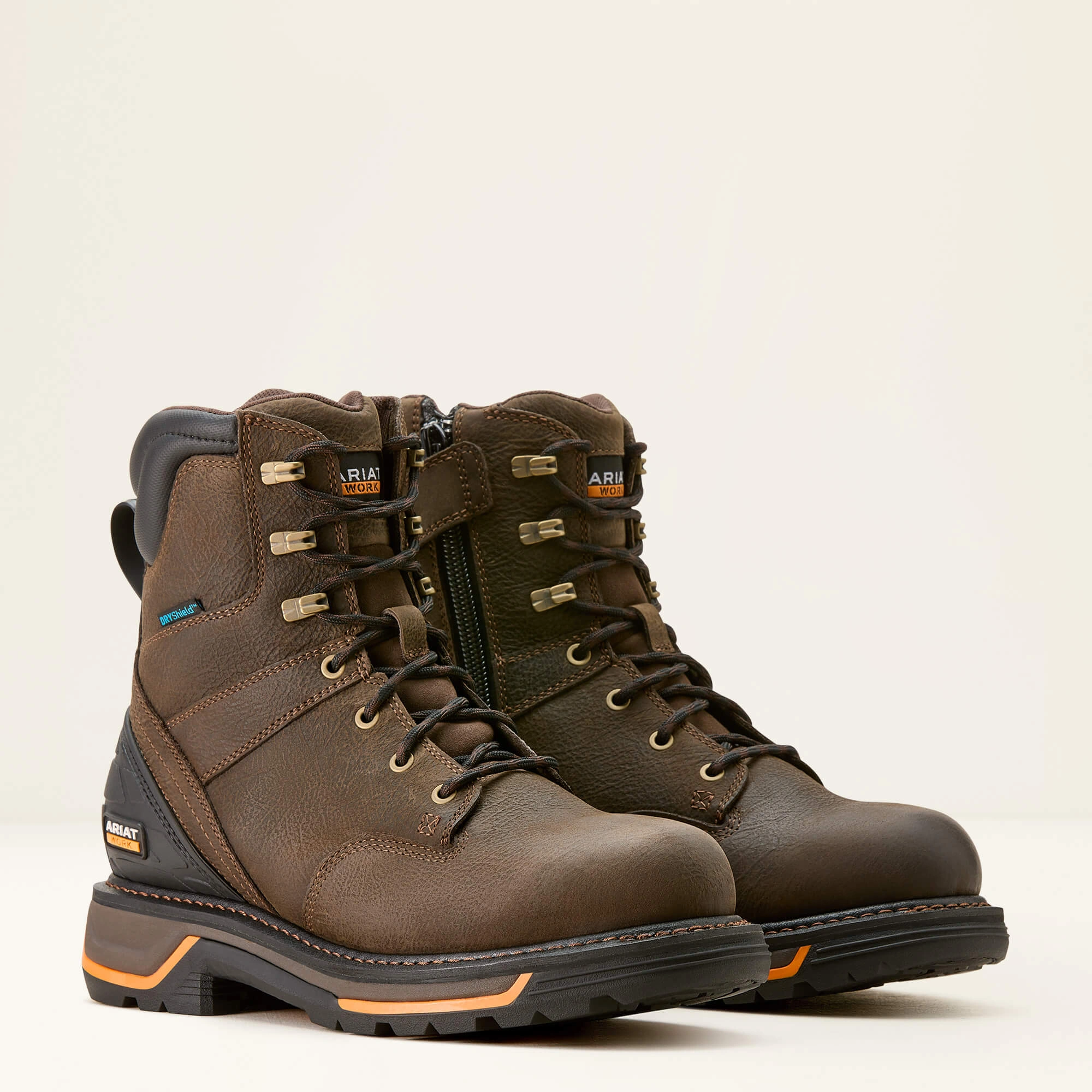 Ariat Big Rig: Bota de trabajo impermeable para hombres, café, agarre máximo y durabilidad excepcional.